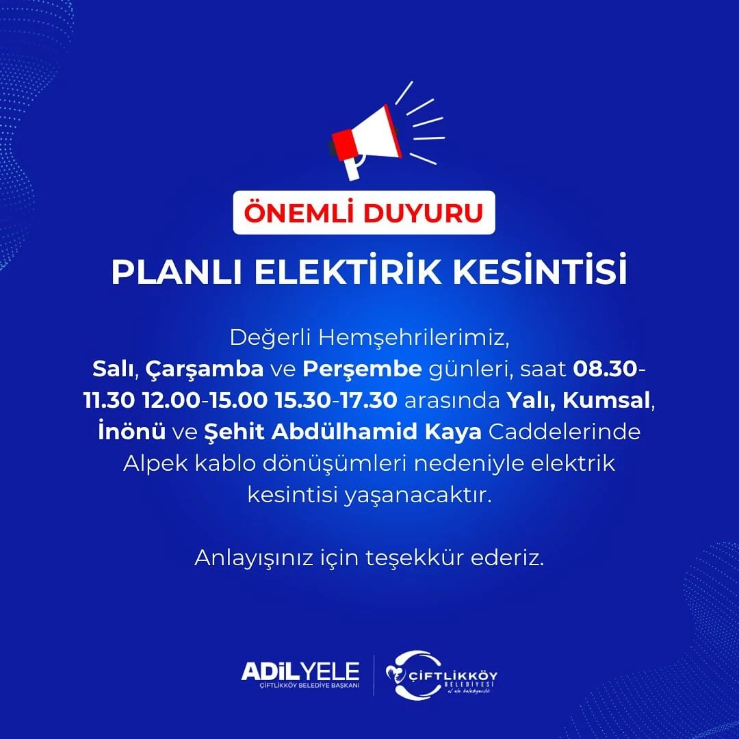 Planlı Elektrik Kesintisi